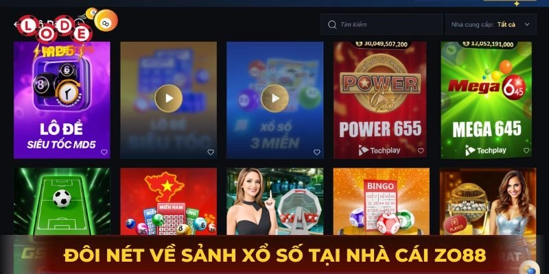 Đôi nét về sảnh cược lô đề - xổ số tại nhà cái Zo88